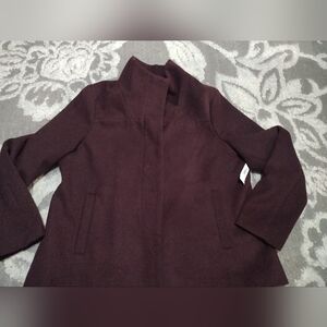 NEW Old Navy Eggplant Purple Peacoat Jacket